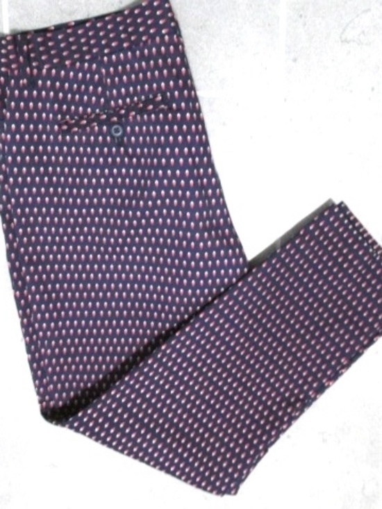 GAP Pants - GAP Slim City Blue Patterned Khaki Pants, Size 8